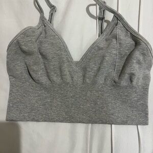 Alo Yoga | Delight Bralette Bra in Athletic Heather Grey